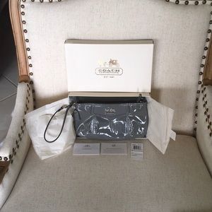 Coach patent leather wristlet